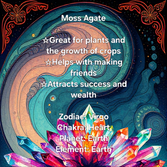 Moss Agate Cube - Picture 9 of 9